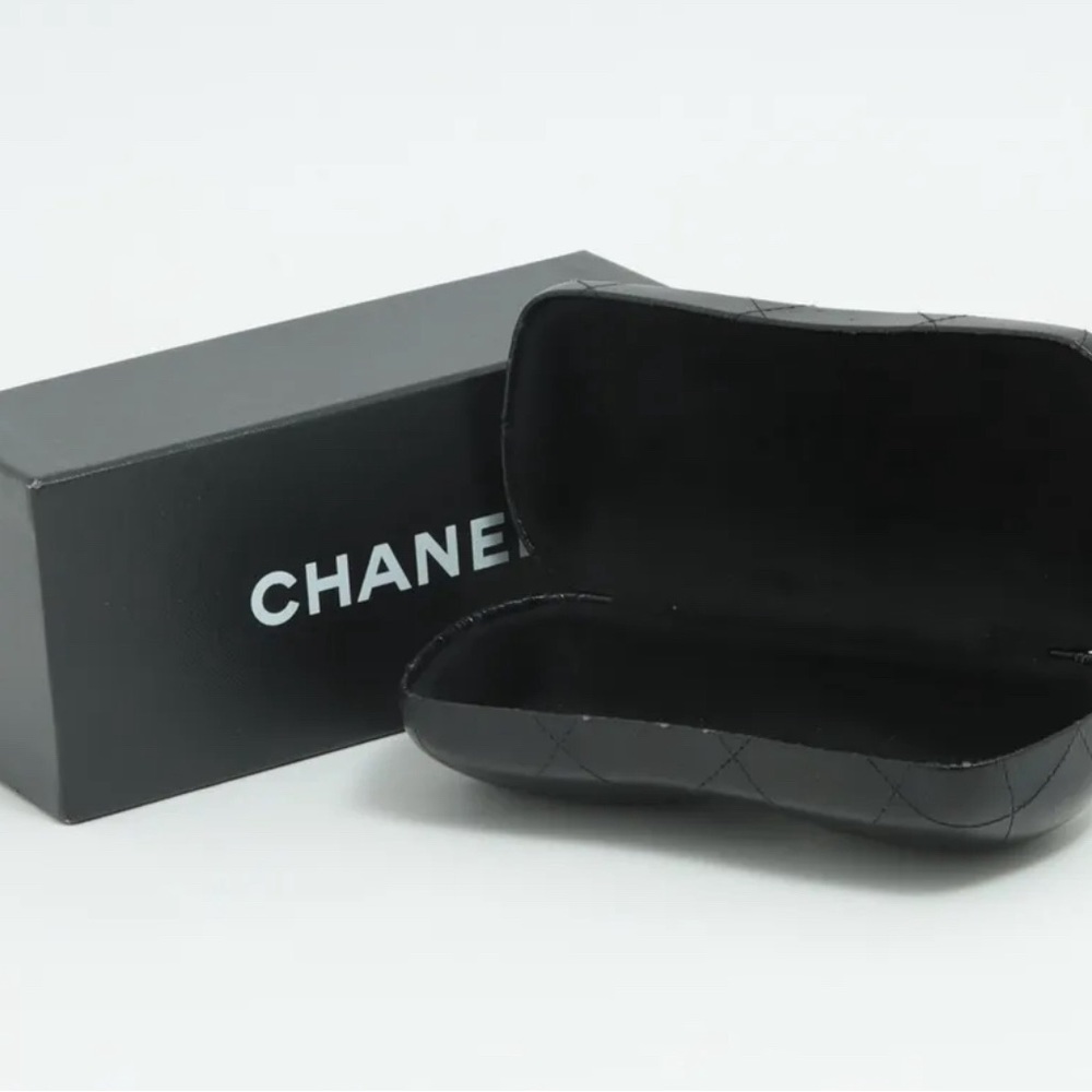 Chanel Coco Mark CC Camila Sunglasses Brown With Black Flowers 5113A - Picture 5 of 5